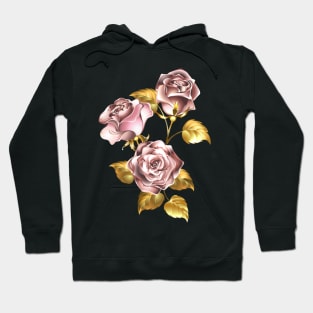 Pink gold roses Hoodie